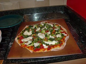 spinacholi-pizza